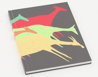 A5 Deer Hardback Lined Notebook | Perfect gift country vibe hardback notes book. stationary and office.