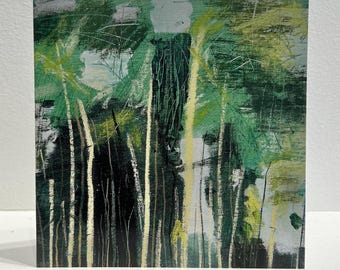 Bamboo Forest Card | art card abstract landscape bamboo