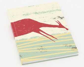A5 Red Deer Hardback Lined Notebook | Perfect gift country vibe hardback notes book. stationary and office.