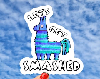 Let's Get Smashed Sticker, Mexican Hispanic Sticker, Piniata Pinata Sticker, Funny Drinking Sticker