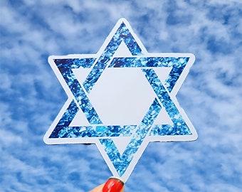 Autocollant étoile de David, autocollant étoile de David, autocollant étoile juive, autocollant étoile d'Israël, étoile juive d'Israël