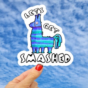 Let&#39;s Get Smashed Sticker, Mexican Hispanic Sticker, Piniata Pinata Sticker, Funny Drinking Sticker