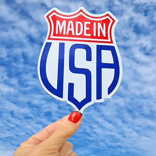 Made in USA Sticker, Made in the USA, USA Made, American Made, Patriotic Sticker