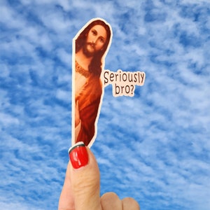 Jesus Seriously Bro Sticker, Seriously Bro Sticker, Jesus Sticker, Jesus Christ Sticker, Jesus Meme Sticker