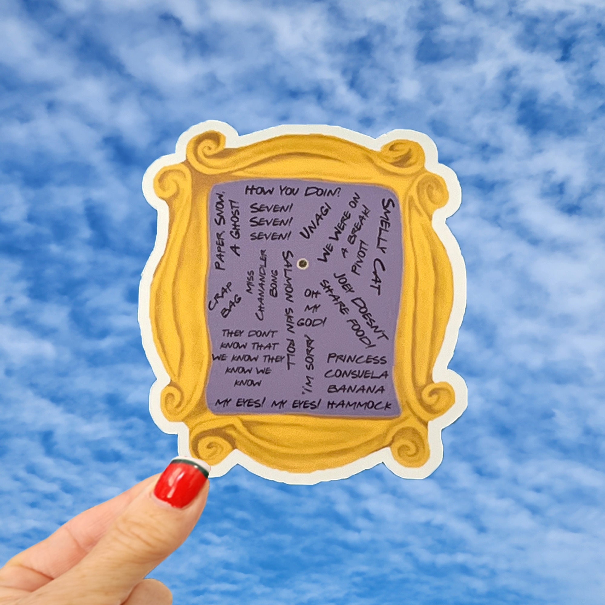 Friends Picture Frame Sticker, Friends Peephole Frame Sticker