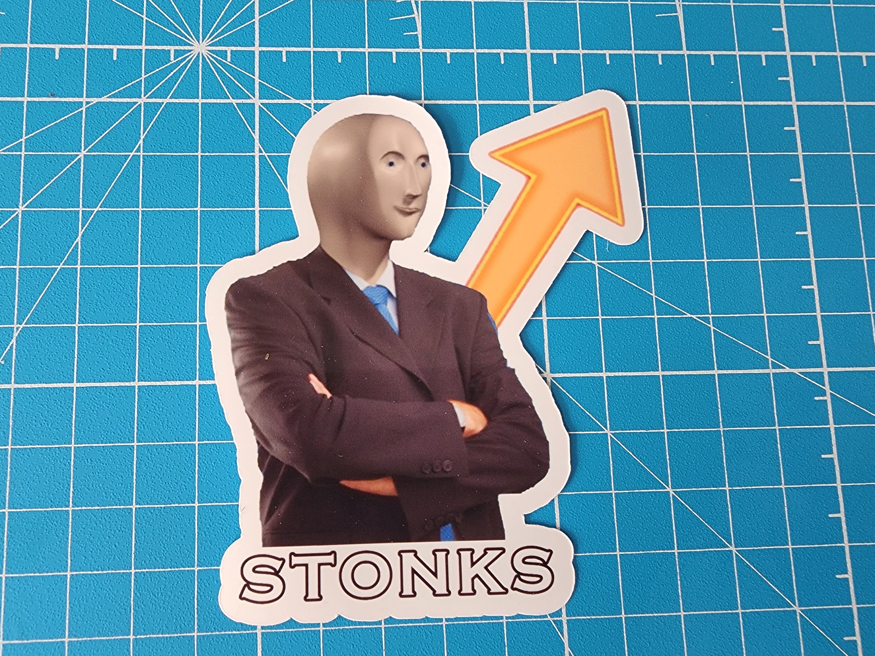 Stonks Sticker, Stinks Meme Sticker, Trading Meme, Stock Market Meme,  Trader Sticker, Funny Meme, Glossy Sticker - Etsy Sweden