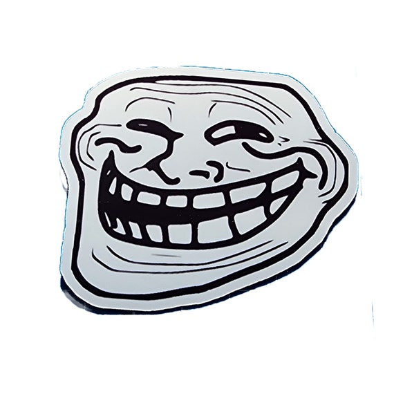 Troll Face Meme Sticker Vinyl Decal - Car Window Trollface Wall