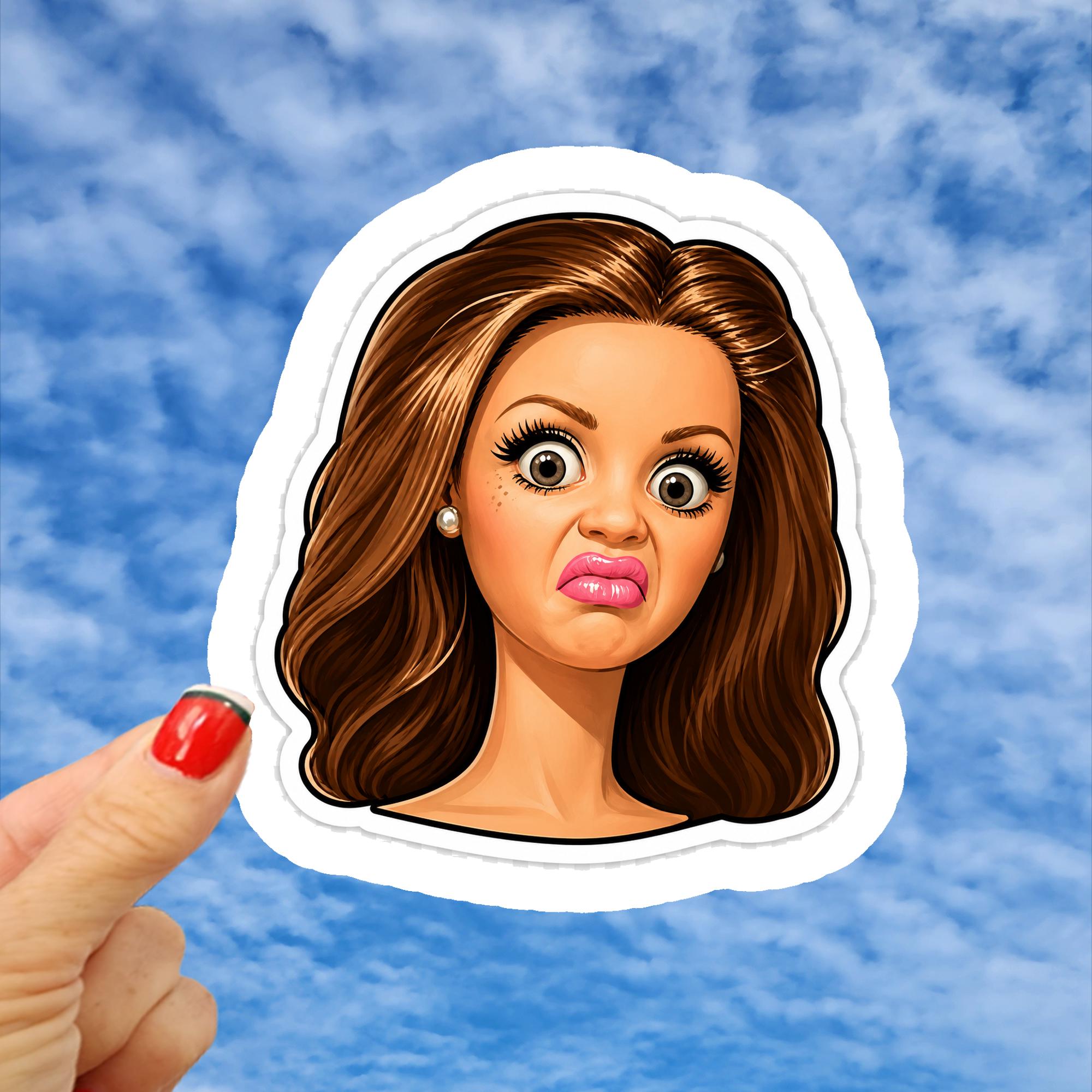Disgusted Barbie Doll Meme Sticker, Funny Reaction Girl Sticker, Sassy ...