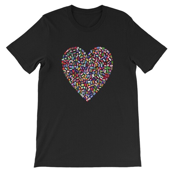 Earth Day World All Countries Flags In Heart Patriot T-Shirt Earth Day World All Countries Flags In Heart Patriot T-Shirt