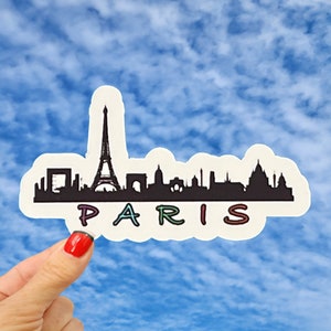 Paris Sticker, Paris Skyline Sticker, Paris Landmarks Sticker, Eiffel Tower Sticker, Paris France Sticker, Travel Souvenir Gift Sticker