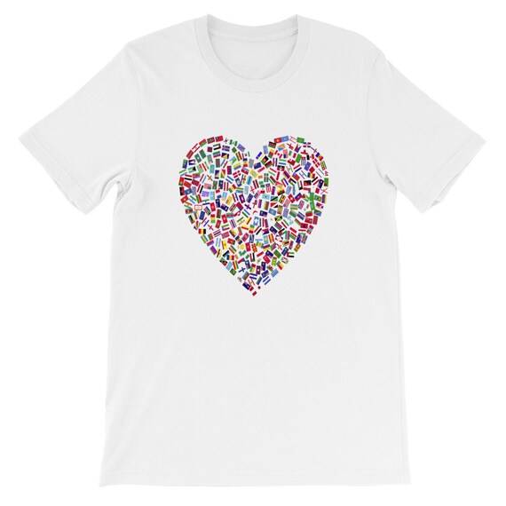 Earth Day World All Countries Flags In Heart Patriot T-Shirt Earth Day World All Countries Flags In Heart Patriot T-Shirt