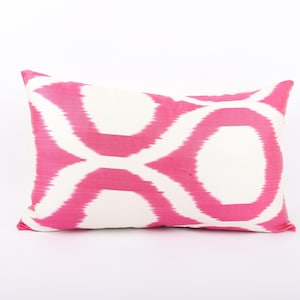 12x20 Ikat Pillow Case, Silk Throw Pillow, Lumbar Pillow Cover, Decorative Pillow, ikat Pillow Cover