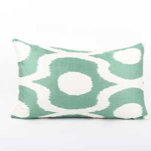 12x20 Ikat Pillow Case, Silk Throw Pillow, Lumbar Pillow Cover, Decorative Pillow, ikat Pillow Cover