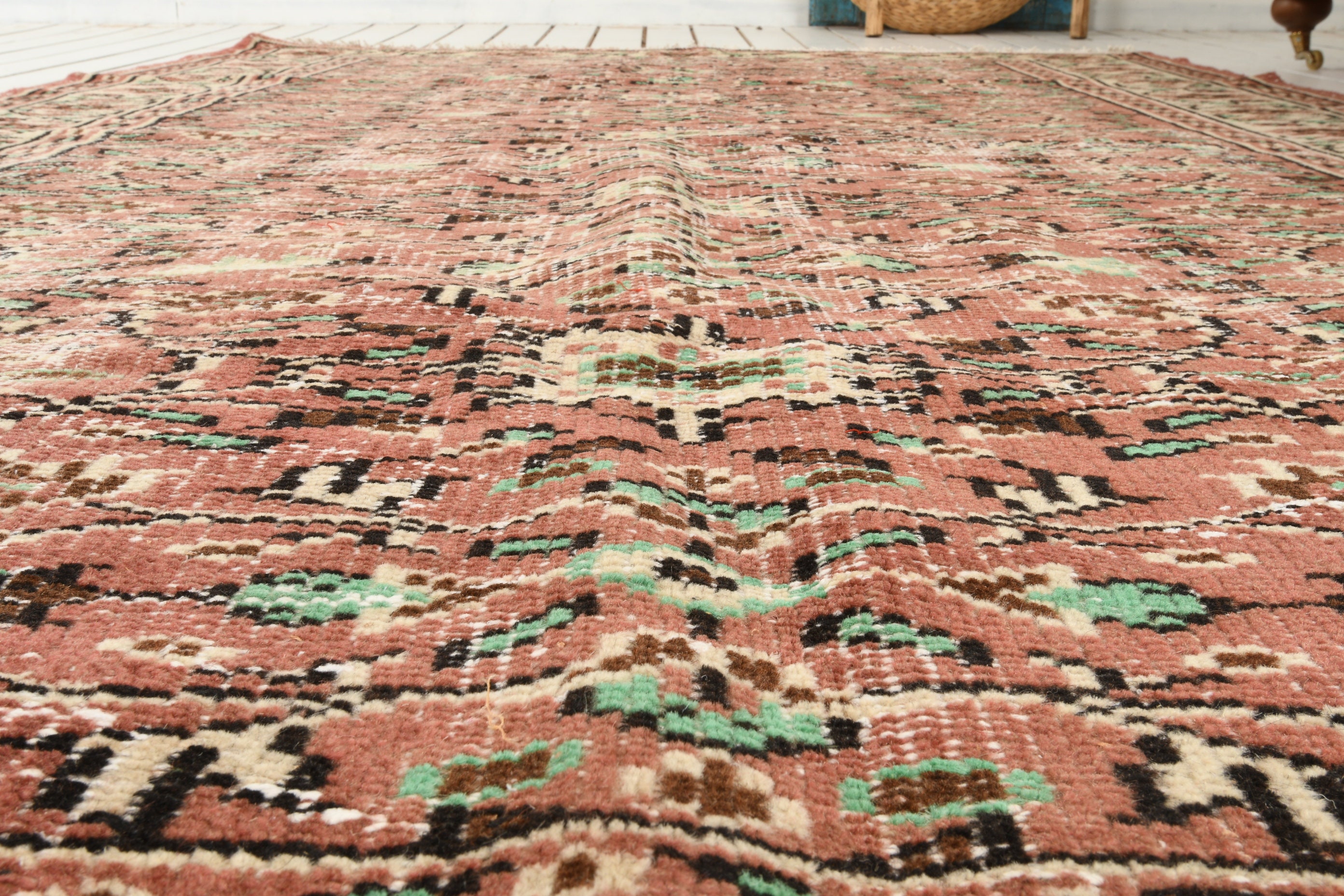 Antique Handwoven Rug 5.8 ft x 8.2 ft 175x250 cm Free Etsy