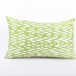 12x20 Unique Silk Pillow, Fabric Pillow Covers, Silk Throw Pillow, Ikat Cushion Cover, Handmade Silk Ikat Pillow