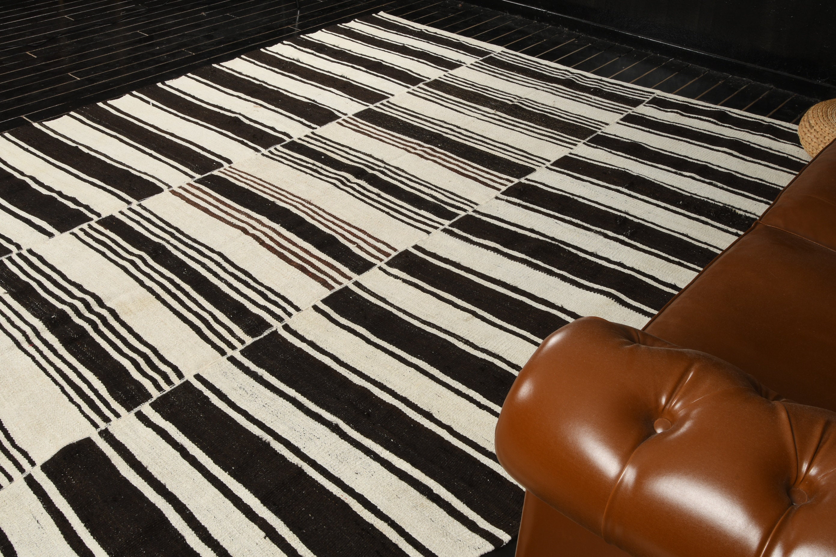 Black And White Stripe Rug 8.6ft x11.6 ft 260x352 cm Etsy