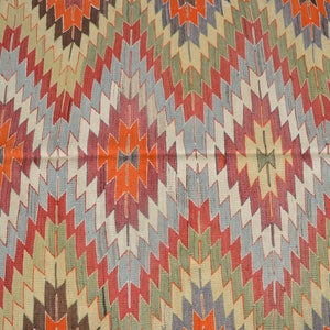 Kilim Rug, 4.2 ft x 7.9 ft, Vintage Kilim Rug, 130x243 cmTurkish Kilim Rug, Zig Zag Kilim Rug, Bohemian Rug, Handwoven Rug, Ethnic Rug