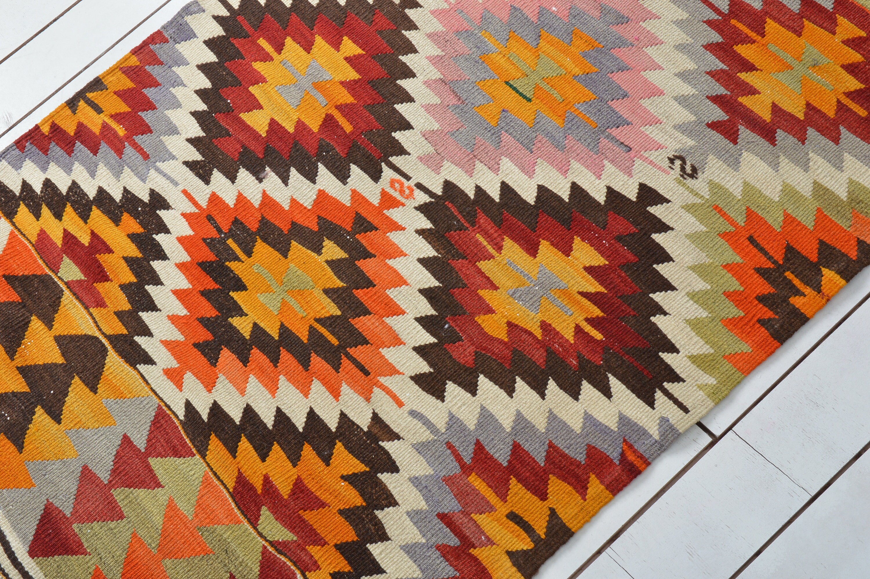 Kilim Rug 2.8ft X 4.1 Ft 87x126 Cmbohemian Kilim Rug Etsy