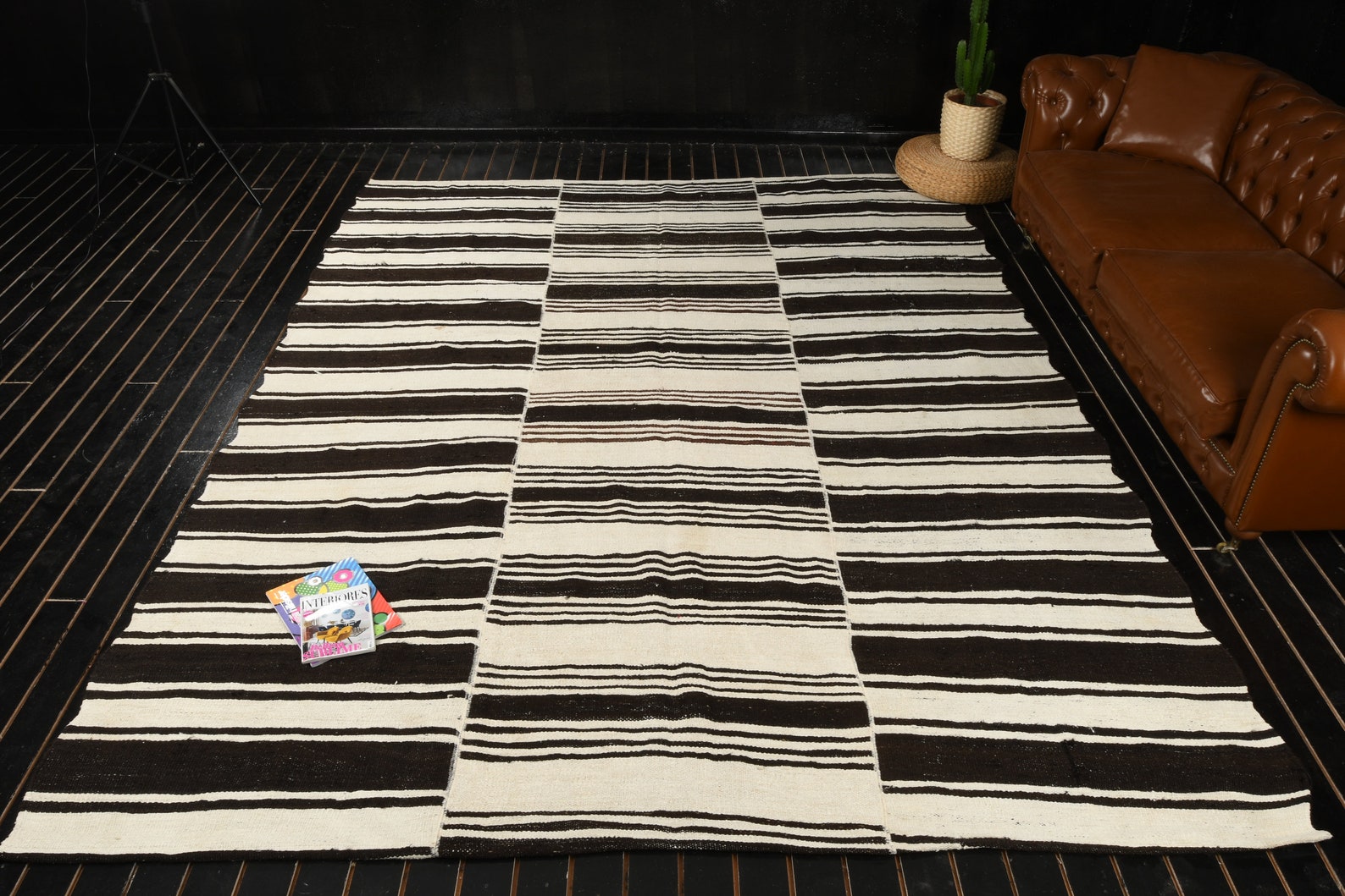 Black And White Stripe Rug 8.6ft x11.6 ft 260x352 cm Etsy
