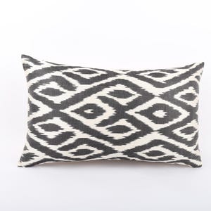 12x20 Unique Silk Pillow, Ikat Pillow Covers, Silk Throw Pillow, Silk Cushion Cover, Handmade Silk Ikat Pillow