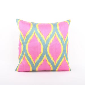 16x16 Geometric Pillow, Ikat Throw Pillow, Lumbar Pillow Cover, ikat Pillow Cover, Handmade Pillow, Unique Pillow