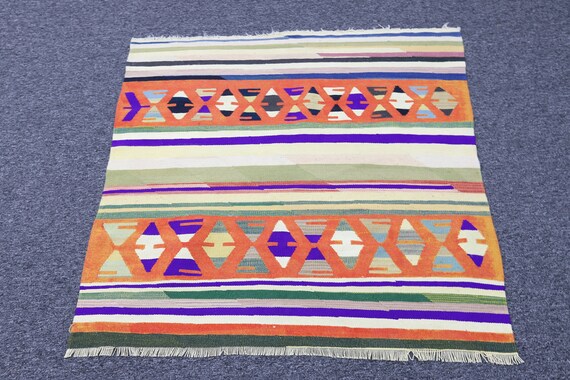 Traditional Kilim Rug 3.8 Ft X 3.9 Ft 112x115 Cm Area Kilim Rug Small Turkish Kilim Rug Pattern Anatolian Kilim Rug anatolian Kilim Rug Etsy