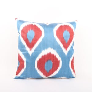16x16 Geometric Pillow, Ikat Throw Pillow, Lumbar Pillow Cover, ikat Pillow Cover, Handmade Pillow, Unique Pillow