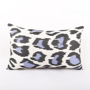 12x20 Ikat Pillow Case, Silk Throw Pillow, Lumbar Pillow Cover, Decorative Pillow, ikat Pillow Cover