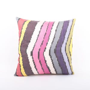 16x16 Geometric Pillow, Ikat Throw Pillow, Lumbar Pillow Cover, ikat Pillow Cover, Handmade Pillow, Unique Pillow