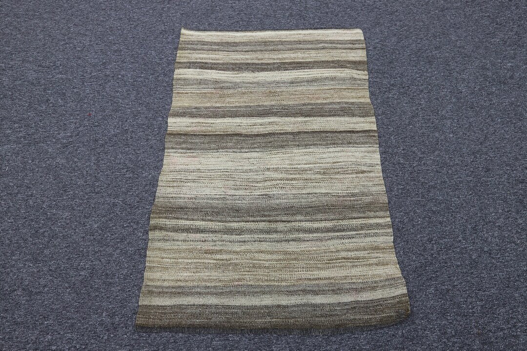Small Size Rug, 2.5 Ft X 3.11ft, 75x120 Cm, Decorative Kilim Rug