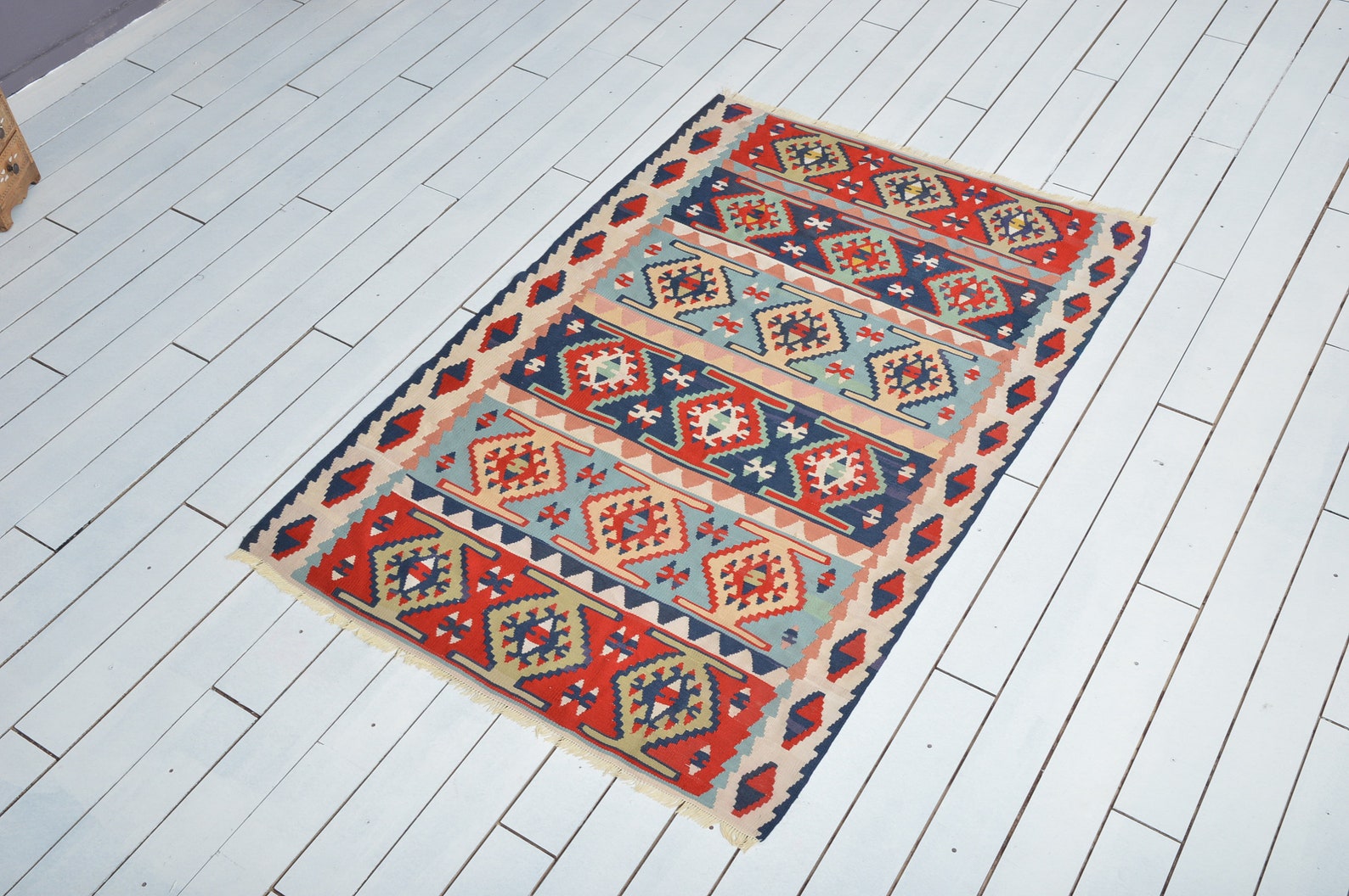 Tribal Kilim Rug 3.3 ft x 5 ft Vintage Kilim Rug 103x155 Etsy