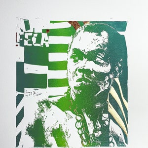 Handmade African Print, The Late Great Fela