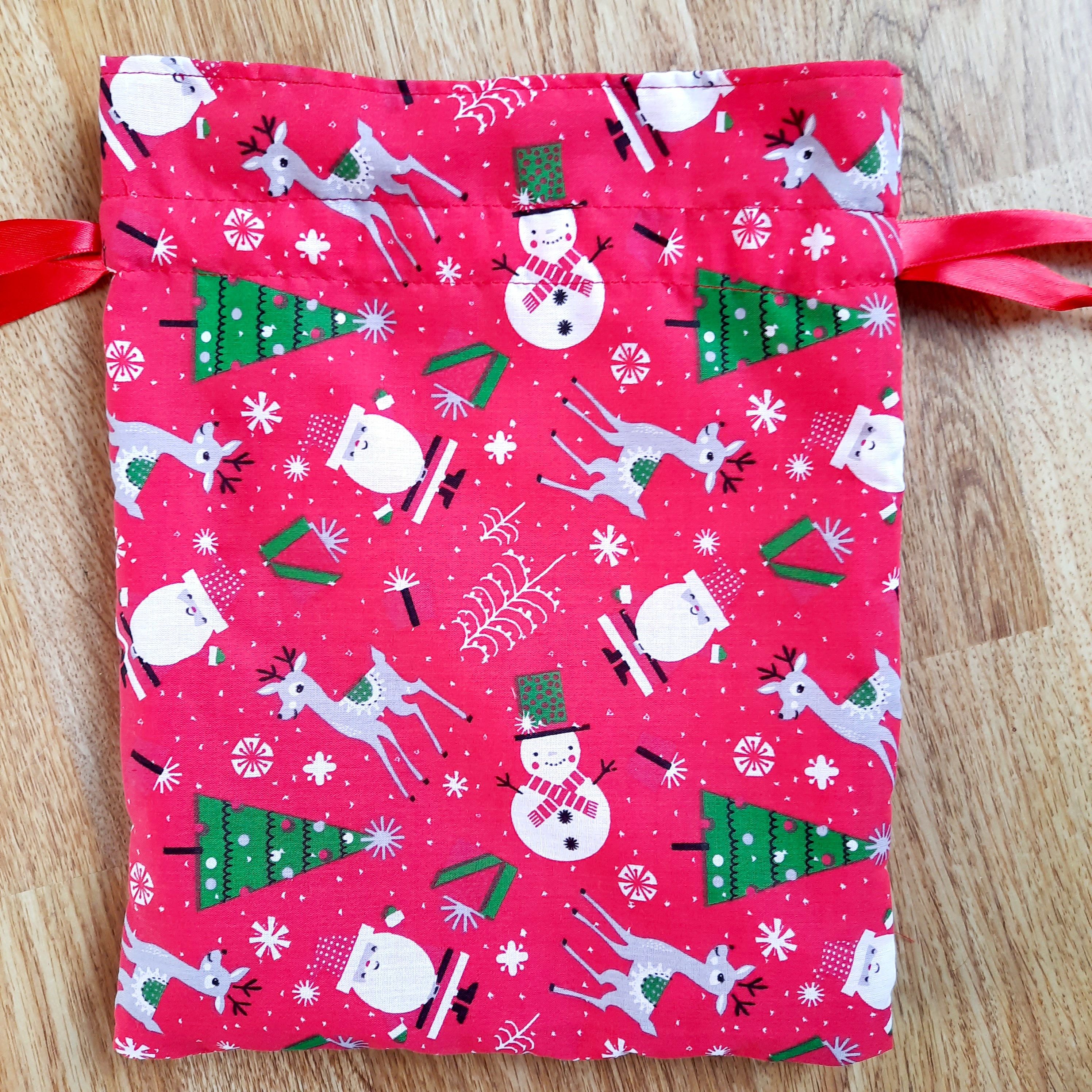 Drawstring Reusable Christmas Gift Bags Gift Bagsfabric Gift - Etsy UK