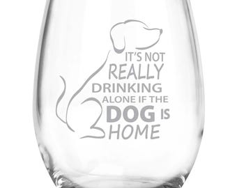Engraved Stemless Wine Glass – Funny Dog Lover Gift
