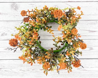 Fall Pincushion Candle Ring / Wreath 4.5" Inner Diameter - Autumn Candle Ring Decor, Halloween Candle Ring Decor - TTW-FFQ42866-4