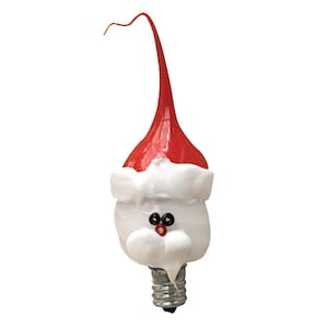 Novelty Silicone Dipped Light Bulb - Santa Claus - Candelabra Socket - Christmas, Winter - WIC-G0141226