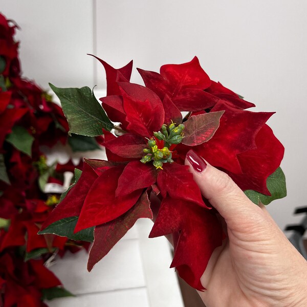 Poinsettia Wreath Etsy