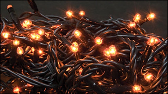 20 ct light string strand set black cord orance teeny etsy 20 count christmas lights