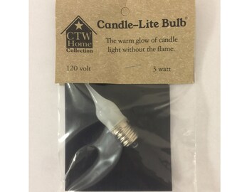 Silicone Dipped Flame Tip Light Small Bulb - 3 Watt - Sold in Sets - FREE Shipping