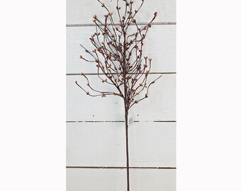 Pip Berry Floral Pick / Spray / Stem - 20" High  "Vintage Rose" - Burgundy, Rust, Light Pink - ISE-ISB13600VR