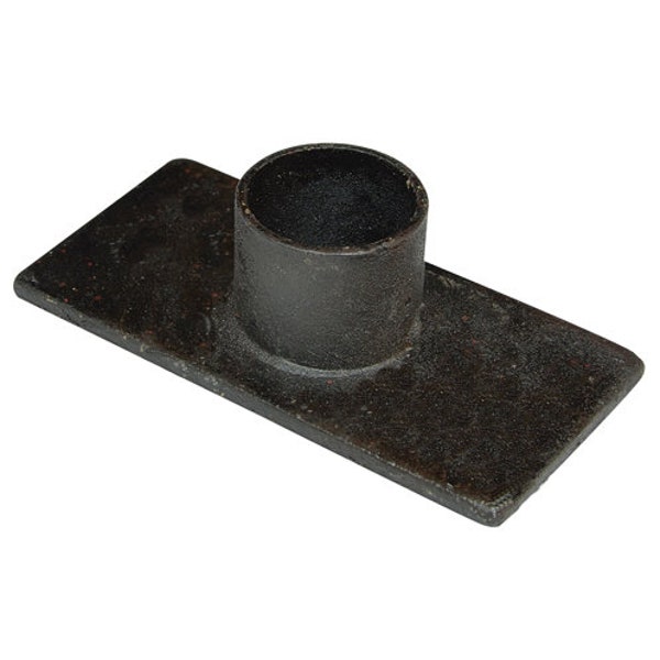 Taper Candler Holder - Black Iron - Primitive - Narrow Rectangle 3" L x 1.5" D x 1" H - For Window Sills & More - WIC-G46218