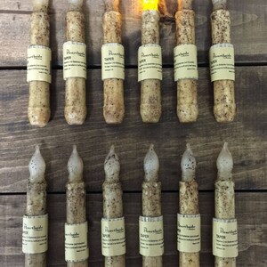 Country 2 Pk Grubby Tea Light Candles (not Timer) | Battery Operated Primitive-rustic Warm