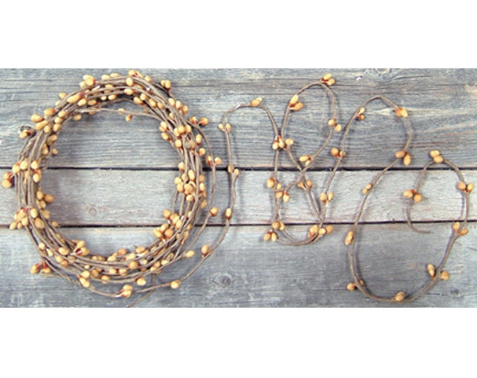 Garland - Pip Berry Single Strand / String - 18' Feet Long - Old Gold ...