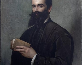 Escuela Francesa. Acuarela Retrato de un Hombre. Siglo XIX