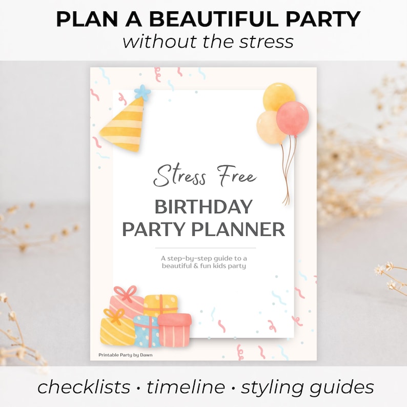Birthday Party Planner Printable, Kids Party Planning Kit, Editable ...