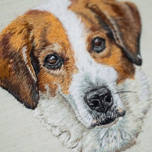 Custom Pet Portrait / Hand Embroidered Pet Portrait / Custom Cat Portrait / Custom Dog Portrait / Thread Painting / Pet Portrait Embroidery image 4