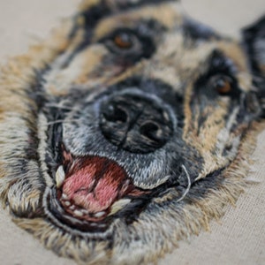 Custom Pet Portrait / Hand Embroidered Pet Portrait / Custom Cat Portrait / Custom Dog Portrait / Thread Painting / Pet Portrait Embroidery image 3