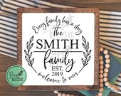 Last name SVG file, monogram svg, family name farmhouse sign, wooden sign, reverse canvas, cricut silhouette, svg png jpg, monogram