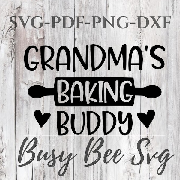 Grandmas Baking Buddy Svg, Kid Shirt Svg, Holiday Baking Team svg, Digital cutting file, svg, Christmas svg, Holiday svg, Baking Svg