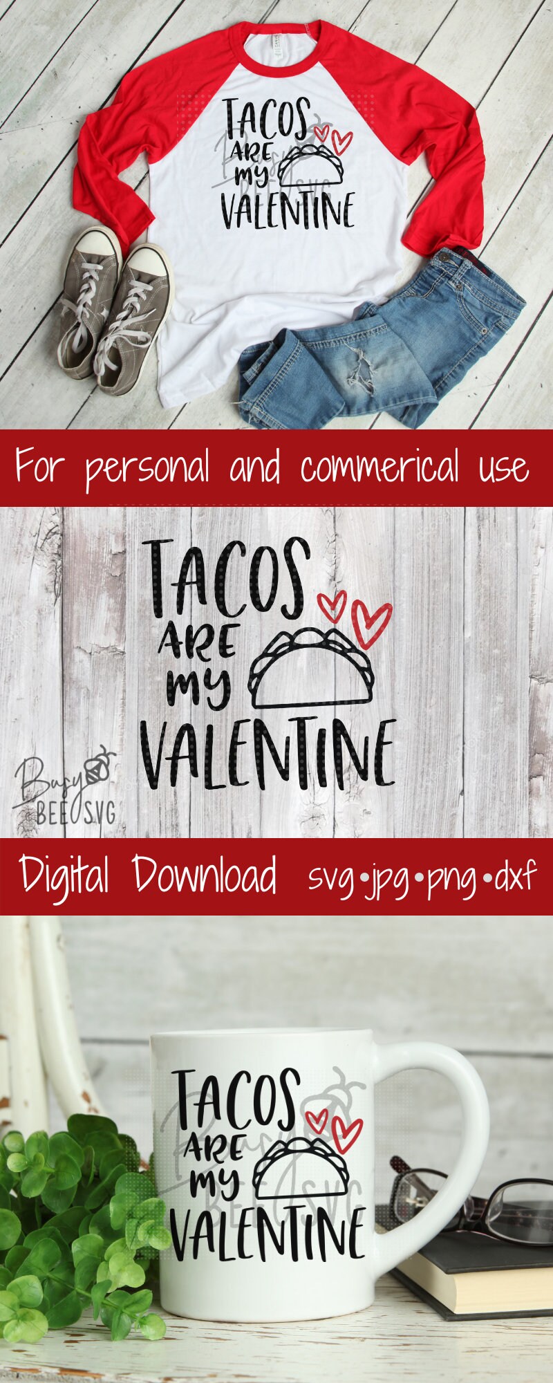 Download Tacos Are My Valentine SVG Valentine's Day Cut File Love ...